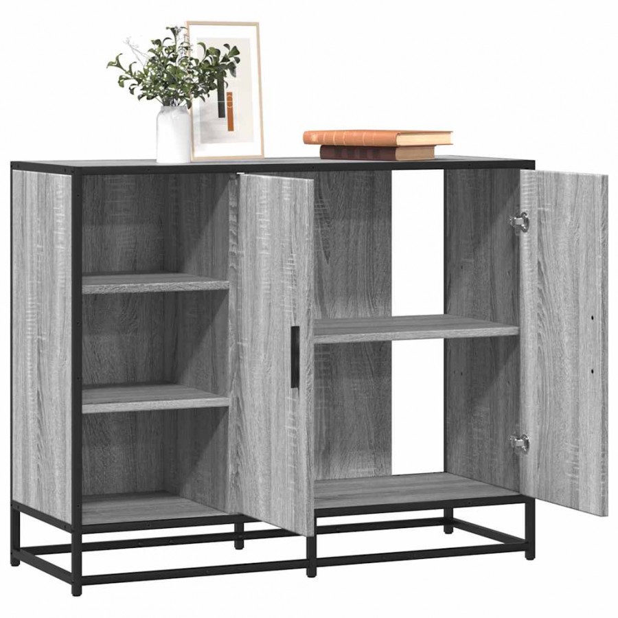 Buffet sonoma gris 92x35x76 cm bois d'ingénierie