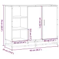 Buffet sonoma gris 92x35x76 cm bois d'ingénierie
