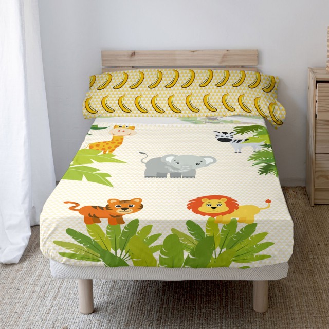 Set beddengoed HappyFriday Mr Fox Wild Multicolour Bed van 80/90 2 Ond