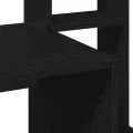 Bureau avec étagères noir 100x45x140 cm bois d'ingénierie