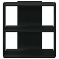 Bibliothèque à 3 niveaux noir 60x30x60 cm bois d'ingénierie