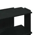 Bibliothèque à 3 niveaux noir 60x30x60 cm bois d'ingénierie