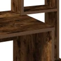 Bureau avec étagères chêne fumé 100x45x140 cm bois d'ingénierie
