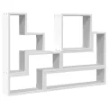 Étagère murale blanc 96x12x64 cm bois d’ingénierie