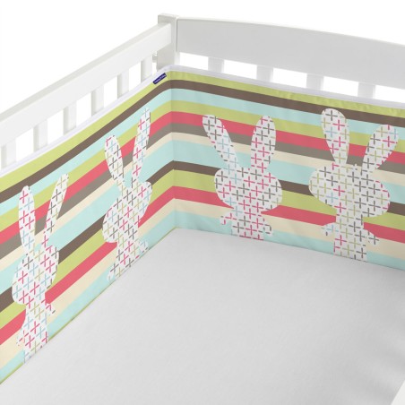 Wiegbeschermer HappyFriday Moshi Moshi Rabbit family Multicolour 210 x