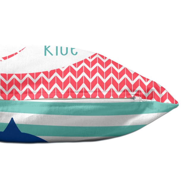 Funda de cojín HappyFriday Moshi Moshi Whale Multicolor 50 x 30 cm