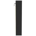 Armoire à vitrine noir 100x8,5x50 cm bois d'ingénierie