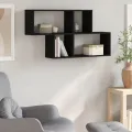 Étagère murale noir 100x20x53 cm bois d'ingénierie