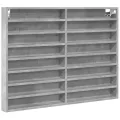 Armoire à vitrine gris béton 100x8,5x75 cm bois d’ingénierie