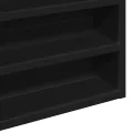 Armoire à vitrine noir 60x8,5x58 cm bois d'ingénierie