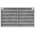 Armoire à vitrine gris béton 100x8,5x58 cm bois d'ingénierie