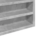 Armoire à vitrine gris béton 100x8,5x58 cm bois d'ingénierie