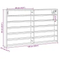 Armoire à vitrine gris béton 100x8,5x58 cm bois d'ingénierie
