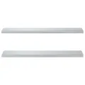 Étagères murales 2 pcs 100x23,5x3 cm argenté acier inoxydable