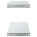 Étagères murales 2 pcs 100x23,5x3 cm argenté acier inoxydable