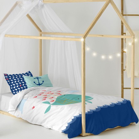 Dekbedovertrek set HappyFriday Moshi Moshi Whale Multicolour Bed van 8