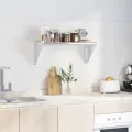 Étagère murale 75x30x31 cm argenté acier inoxydable