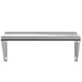 Étagère murale 75x30x31 cm argenté acier inoxydable