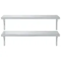 Étagères murales 2 pcs 100x40 cm argenté acier inoxydable