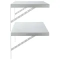 Étagères murales 2 pcs 100x40 cm argenté acier inoxydable