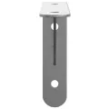 Supports d'étagères 4pcs 15x2,5x11,5cm argenté acier inoxydable