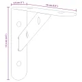 Supports d'étagères 4pcs 15x2,5x11,5cm argenté acier inoxydable