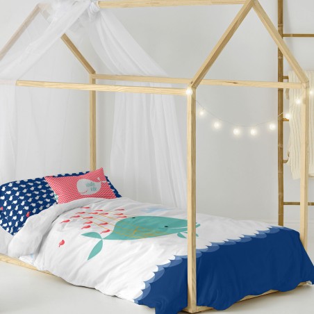 Dekbedovertrek set HappyFriday Moshi Moshi Whale Multicolour Bed van 8