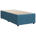 cadre de lit et matelas Bleu foncé 80x200 cm Velours