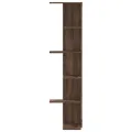 Étagère d'angle murale chêne marron bois d'ingénierie