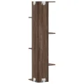 Étagère d'angle murale chêne marron bois d'ingénierie