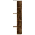 Étagère d'angle murale chêne fumé bois d'ingénierie