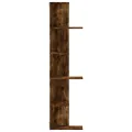 Étagère d'angle murale chêne fumé bois d'ingénierie