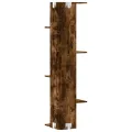 Étagère d'angle murale chêne fumé bois d'ingénierie
