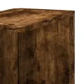 Étagère d'angle murale chêne fumé bois d'ingénierie