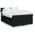 cadre de lit et matelas Noir 160x200 cm Velours
