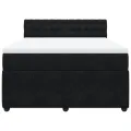cadre de lit et matelas Noir 160x200 cm Velours