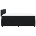 cadre de lit et matelas Noir 160x200 cm Velours