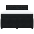 cadre de lit et matelas Noir 160x200 cm Velours