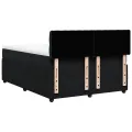 cadre de lit et matelas Noir 160x200 cm Velours