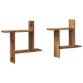 Étagères murales 2 pcs vieux bois 50x12x50 cm bois d'ingénierie