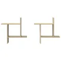 Étagères murales 2pcs chêne sonoma 50x12x50cm bois d'ingénierie