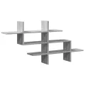 Étagère murale sonoma gris 124,5x18x60,5 cm bois d'ingénierie