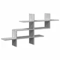 Étagère murale sonoma gris 124,5x18x60,5 cm bois d'ingénierie