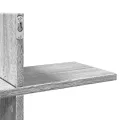 Étagère murale sonoma gris 124,5x18x60,5 cm bois d'ingénierie