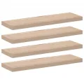 Étagères flottantes 4 pcs 80x23,5x4 cm bois d'ingénierie