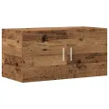 Meuble mural vieux bois 80x39x40 cm bois d'ingénierie