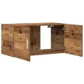Meuble mural vieux bois 80x39x40 cm bois d'ingénierie