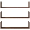 Étagères murales 3pcs chêne marron 80x18x18cm bois d'ingénierie