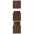 Étagères murales 3pcs chêne marron 80x18x18cm bois d'ingénierie