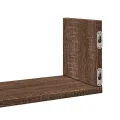 Étagères murales 3pcs chêne marron 80x18x18cm bois d'ingénierie